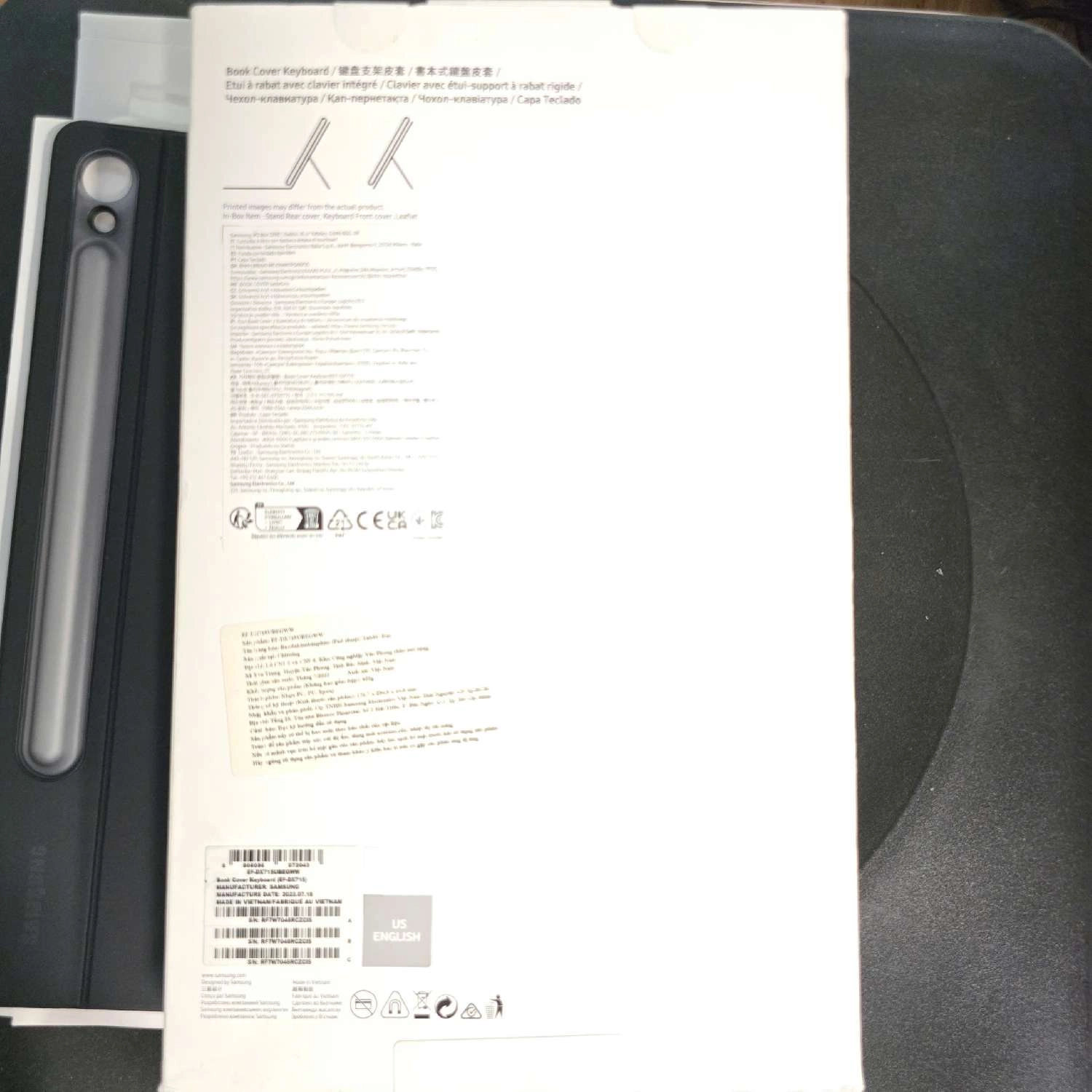 Bao da kiêm bàn phím Samsung Galaxy Tab S9 / Tab S9 FE Book Cover Keyboard